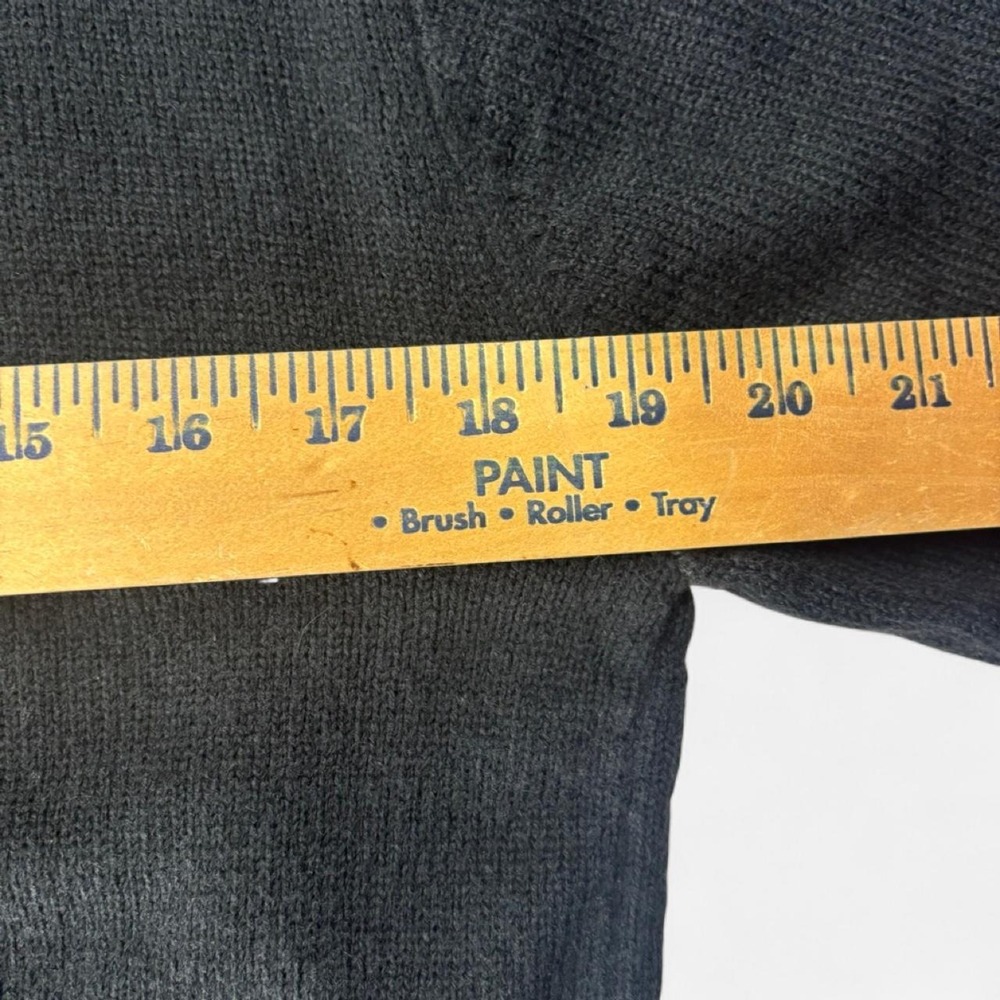 Super Massive Mens Black Crewneck Sweater Contrast Stitching Small‎ RN 96415 - Picture 4 of 6